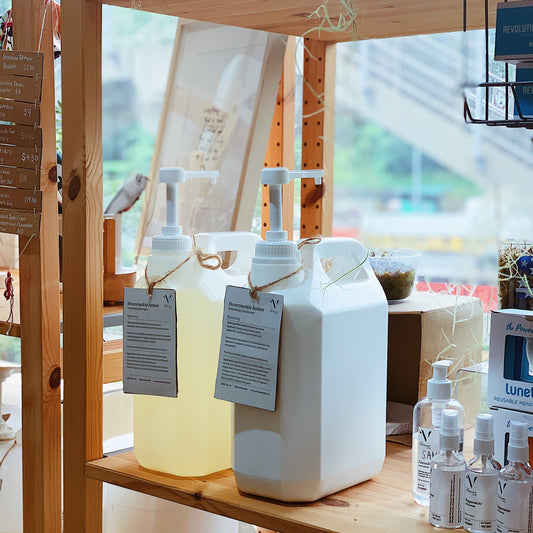 Find our Honeysuckle Amber Shampoo and Conditioner at Eco.Le