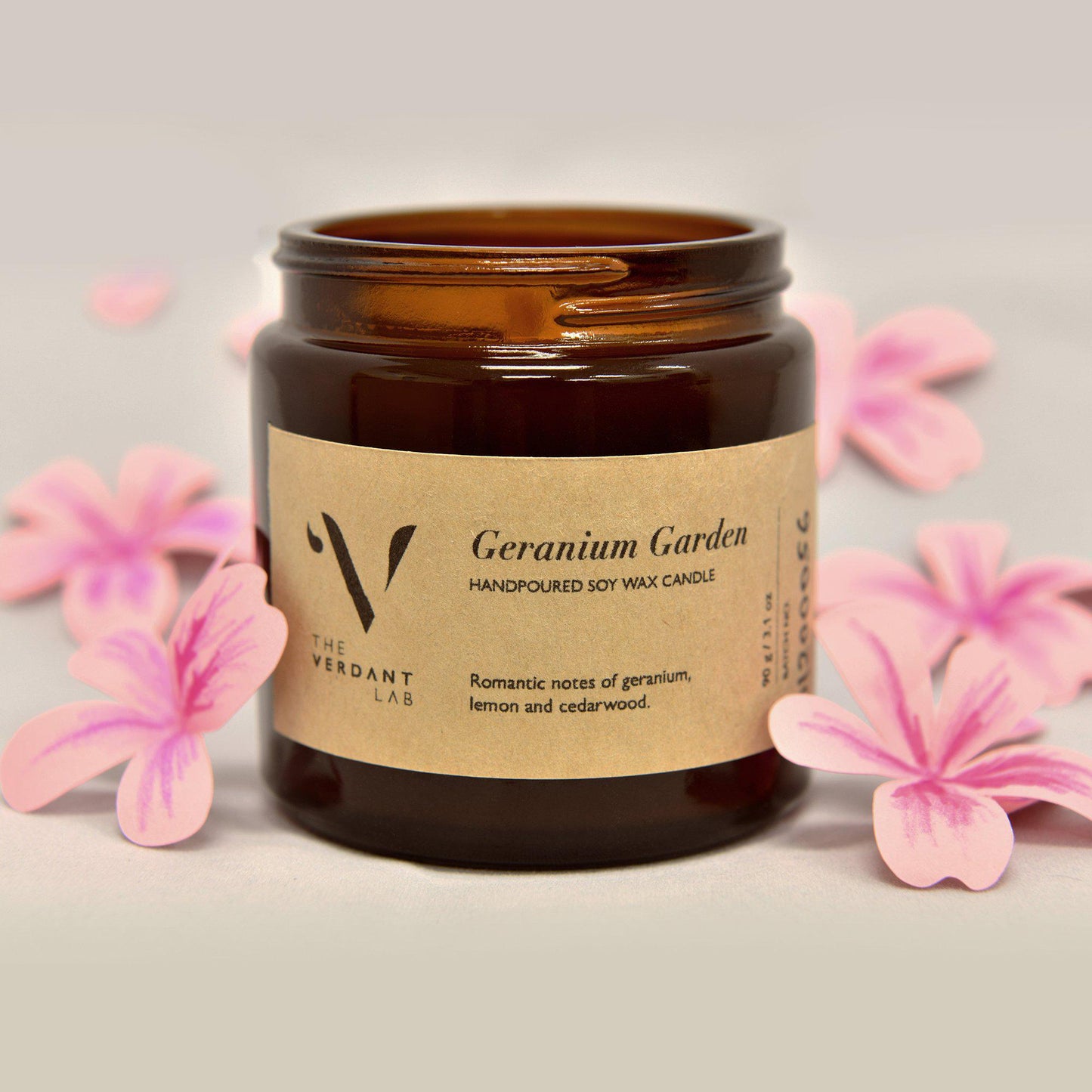 Geranium Garden | Soy Wax Candle-Candle-The Verdant Lab-The Verdant Lab